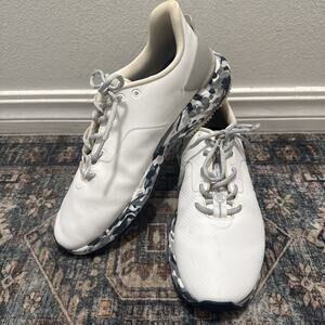 G/FORE G4 Pray For Birdies White Shoes Mens Sz 11 black/camo